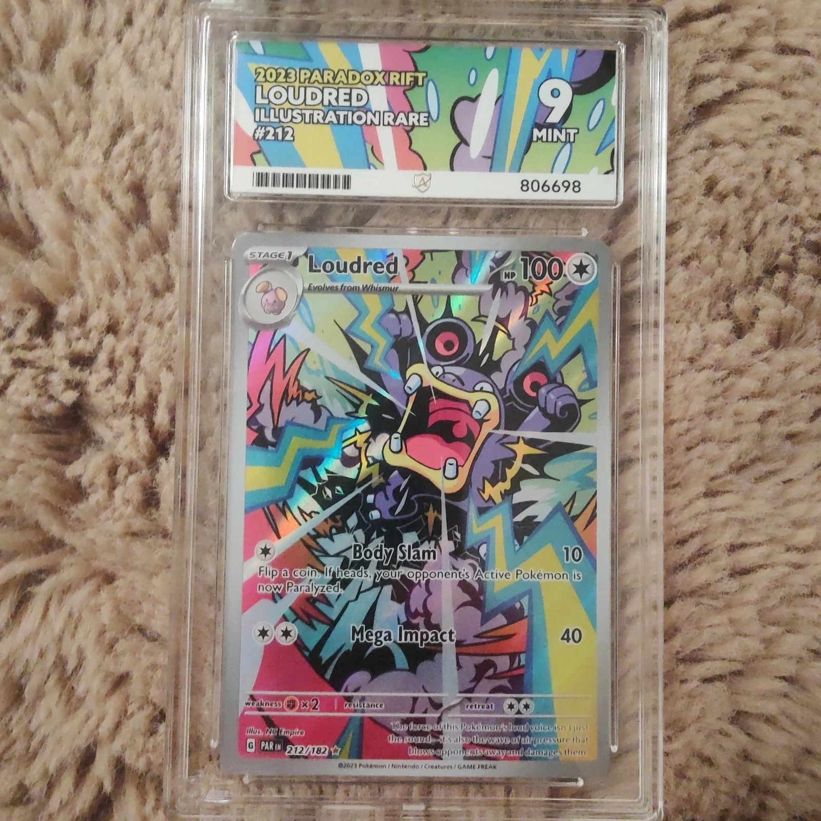 Loudred 212/182 Paradox Rift Illustration Rare – ACE 9